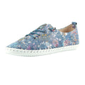 Blau - Lifestyle - Lunar - Damen Leinenschuhe "Exbury", Floral, Leder