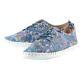 Blau - Close up - Lunar - Damen Leinenschuhe "Exbury", Floral, Leder