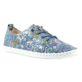 Blau - Front - Lunar - Damen Leinenschuhe "Exbury", Floral, Leder