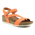 Orange - Front - Lunar - Damen Sandalen mit Keilabsatz "Cluster"