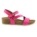 Fuchsie - Side - Lunar - Damen Sandalen mit Keilabsatz "Cluster"