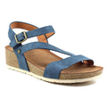 Blau - Front - Lunar - Damen Sandalen mit Keilabsatz "Cluster"