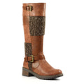 Braun - Front - Lunar - Damen Lange Stiefel "Wargate"