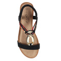 Schwarz - Lifestyle - Lunar - Damen Sandalen mit Keilabsatz "Genoa"