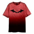 Schwarz-Rot - Front - Batman - T-Shirt Acid Wash für Herren-Damen Unisex
