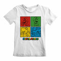 Weiß-Grün-Gelb - Front - Super Mario - T-Shirt für Kinder