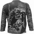 Schwarz - Back - Batman - "Vengeance Wrap" T-Shirt für Herren-Damen Unisex Langärmlig