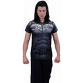 Schwarz - Side - Batman - "Muscle Cape" T-Shirt für Herren-Damen Unisex