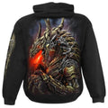 Schwarz - Back - Spiral Direct - "Dragon Cogs" Kapuzenpullover für Herren-Damen Unisex