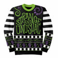 Schwarz-Weiß-Grün - Front - Beetlejuice - "Strange And Unusual" Pullover für Herren-Damen Unisex