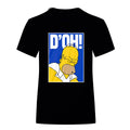 Schwarz - Front - Simpsons - "D'oh" T-Shirt für Herren-Damen Unisex