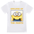 Weiß-Gelb - Front - Minions - "Employee Of The Month" T-Shirt für Herren-Damen Unisex