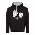 Schwarz-Weiß-Grau - Front - Rick And Morty - Kapuzenpullover für Herren-Damen Unisex