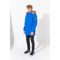 Blau - Back - Hype Jungen Winterjacke mit Logo-Wappen am Ärmel