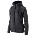 Dunkelgraue Melange-Schwarz - Side - Elbrus - "Chiano" Hoodie mit durchgehendem Reißverschluss für Damen