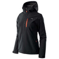 Schwarz- Würziges Orange-Asphaltgrau - Side - Elbrus - "Iver" Jacke Wasserfest für Damen