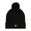 Pechschwarz - Front - Lyle & Scott - Mütze Bommel für Herren - Emblem