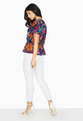 Blau - Lifestyle - Girls On Film Damen Bluse Jackson, in Wickel-Optik