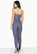 Grau - Lifestyle - Girls On Film Damen Bandeau-Jumpsuit Halcyon mit Rüschen