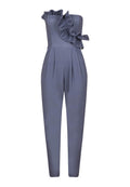 Grau - Front - Girls On Film Damen Bandeau-Jumpsuit Halcyon mit Rüschen