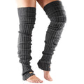 Grau - Back - Toesox - Stulpen für Damen