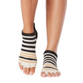 Schwarz - Front - Toesox - Halbzehen-Socken für Damen