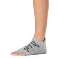 Grau - Side - Toesox - Halbzehen-Socken, Mit Silikon-Noppen für Damen