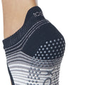 Schwarz-Weiß - Side - Toesox - "Bellarina Static" Zehensocken für Damen