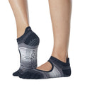 Schwarz-Weiß - Front - Toesox - "Bellarina Static" Zehensocken für Damen