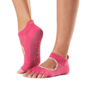 Pink - Front - Toesox - "Bellarina Jetset" Halbzehen-Socken für Damen