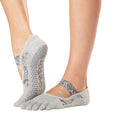 Grau - Back - Toesox - "Mia Legend" Zehensocken für Damen