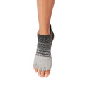 Grau - Side - Toesox - "Wintertide" Zehensocken für Damen