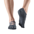 Anthrazit - Front - Toesox - "Elle" Zehensocken für Damen