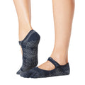 Marineblau-Grau - Back - Toesox - "Mia" Zehensocken für Damen