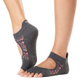 Dunkelgrau - Back - Toesox - "Bellarina Sundown" Halbzehen-Socken für Damen