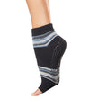 Schwarz-Blau-Grau - Back - Toesox - "Duet" Halbzehen-Socken für Damen