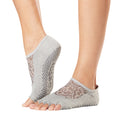 Grau - Back - Toesox - "Luna Legend" Halbzehen-Socken für Damen