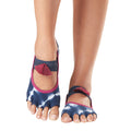 Blau - Side - Toesox - "Mia Cosmic" Halbzehen-Socken für Damen