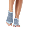 Hellblau-Marineblau - Front - Toesox - "Bluebell" Halbzehen-Socken für Damen