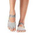 Grau - Front - Toesox - "Mia Legend" Halbzehen-Socken für Damen