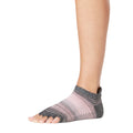 Grau-Hellrosa - Back - Toesox - "Echo" Halbzehen-Socken für Damen