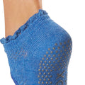 Azurblau - Side - Toesox - "Bella Melody" Halbzehen-Socken für Damen