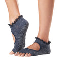 Marineblau - Front - Toesox - "Bella Melody" Halbzehen-Socken für Damen