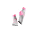 Pink-Grau - Front - Toesox - "Minnie" Zehensocken für Damen