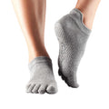 Grau - Front - Toesox - Zehensocken für Herren-Damen Unisex