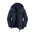 Marineblau - Side - Mountain Warehouse - "Fell" Jacke 3 in 1 für Kinder