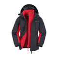 Grau - Front - Mountain Warehouse - "Cannonball" Jacke, wasserfest 3 in 1 für Kinder