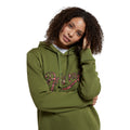 Khakigrün - Side - Animal - "Maya" Kapuzenpullover für Damen