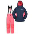 Dunkelblau - Front - Mountain Warehouse - Skijacke und Hosen Set für Kinder