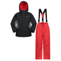 Pechschwarz - Front - Mountain Warehouse - Skijacke und Hosen Set für Kinder